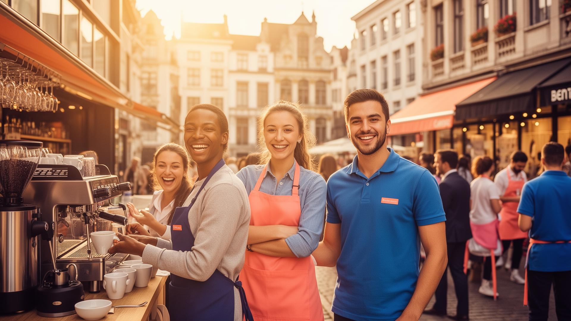 Happy flexi-job workers in Belgium